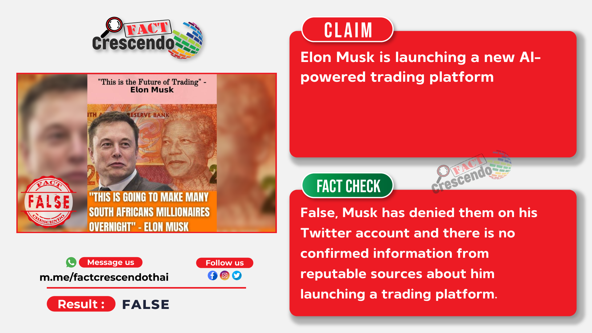 False Claims Of Elon Musk Launching Ai Powered Trading Platform Fact Crescendo The Leading 